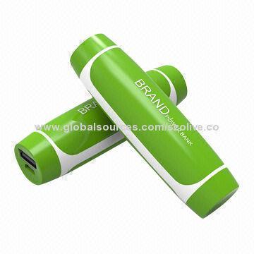 Olive 2,200mAh Power Bank Promotions, Made of ABS, Plastic Materials