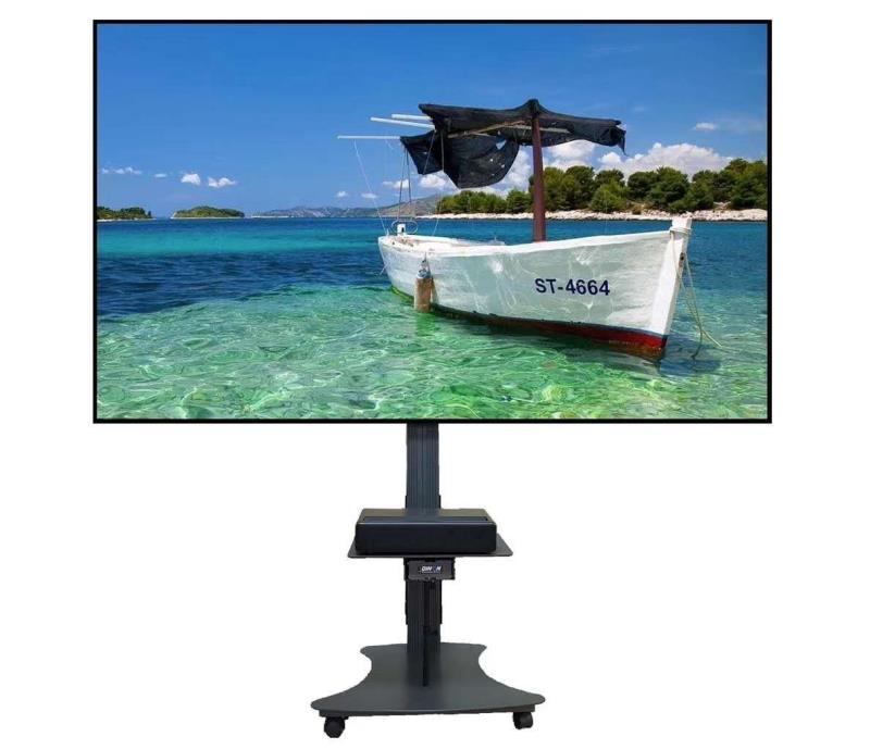 Height Adjustable Mobile TV Cart Trolley 100 inch