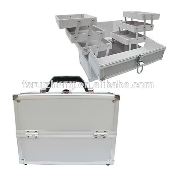 Silver protable make up aluminum tattoo case