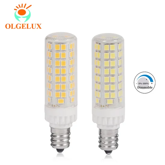 OEM/ODM E11 E12 LED Corn Bulb, Dimmable 8W 1058lm, No Flicker AC120V 60Hz E12 Bulb Lights