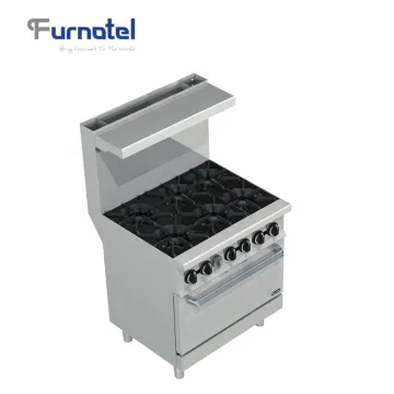 Furnotel Max series Gas Charbroiler 6 Burner Gas Cooker With Oven