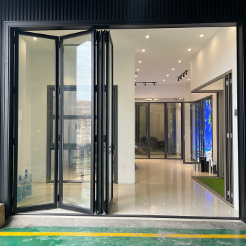 Soundproof Aluminum Triple Tempered Glass Bifold Patio Door