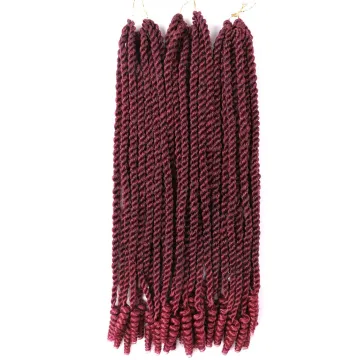 Wholesale18''14'' Bug Ombre dreadlocks Senegal Twist Spring Curly End Afro Synthetic Crochet Braiding Hair For Black Women