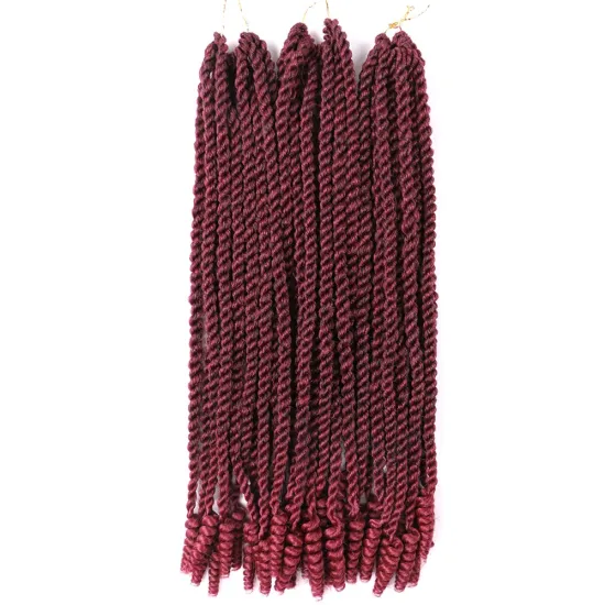 Wholesale18''14'' Bug Ombre dreadlocks Senegal Twist Spring Curly End Afro Synthetic Crochet Braiding Hair For Black Women