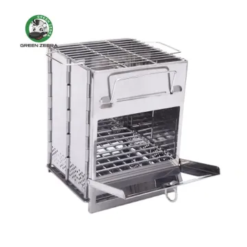 Stainless Steel Square Shape Portable BBQ Stove: The Ultimate Mini Outdoor Cooking Solution for Camping and Backpacking