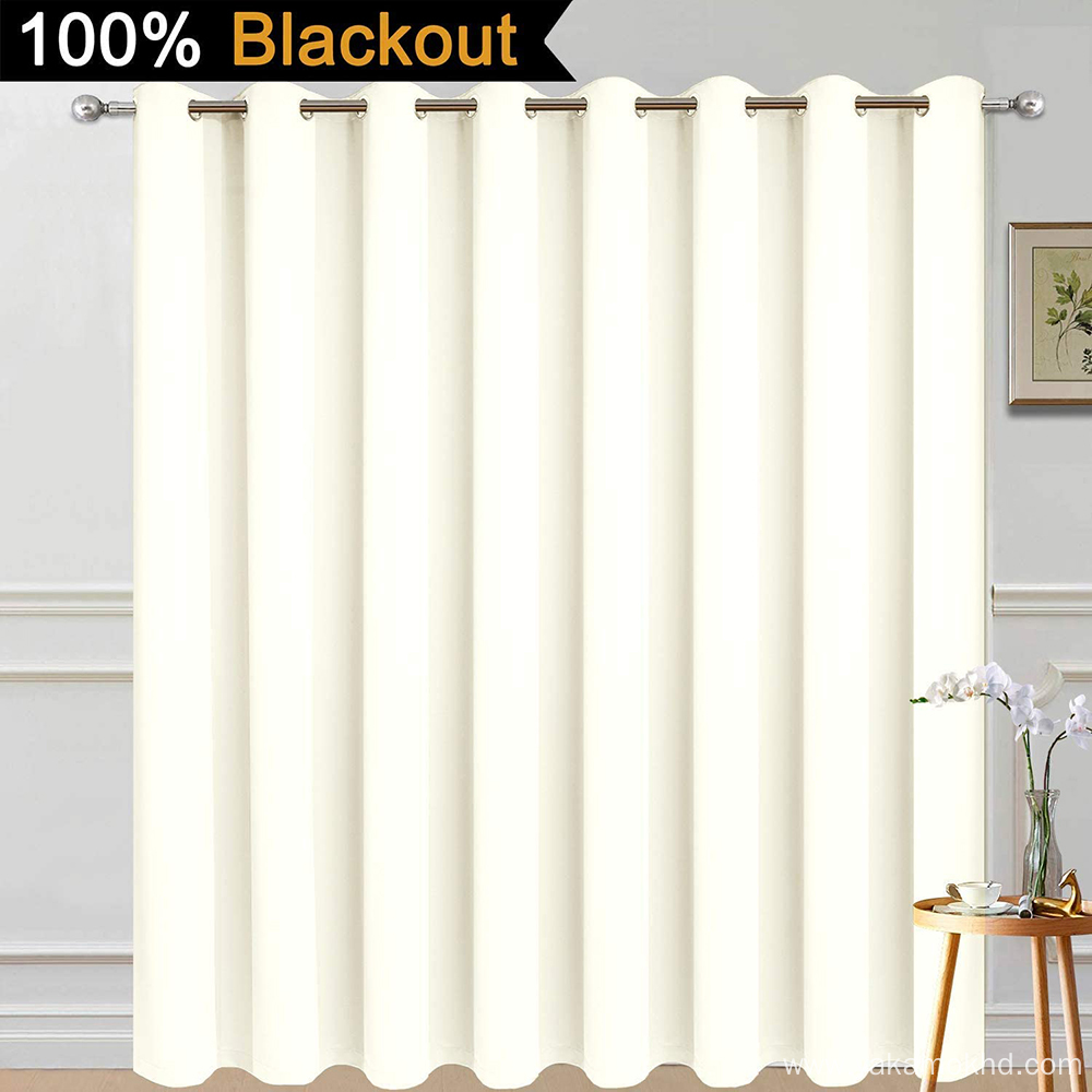 Cream Total Shade Patio Door Curtains