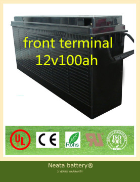 Neata Factory directly sale front terminal lead-acid battery 12v105ah