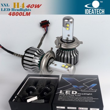 2016 New product XXL series LED headlight type and certification H4 high power LED headlight 4800lumen brightness 6000K