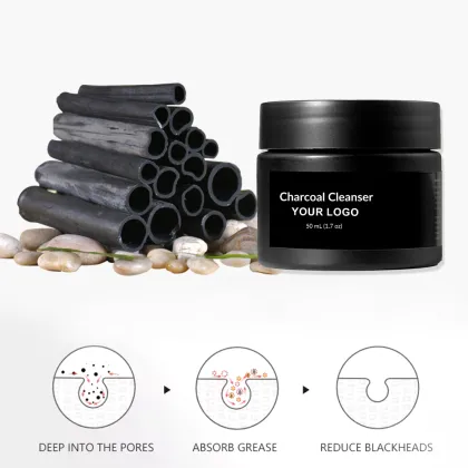 Charcoal Face Deep Cleansing Black Head Remover Oil Control Facial Cleanser for Men