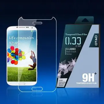 Tempered-glass clear mobile phone screen protectors for Galaxy Note 3 Curved