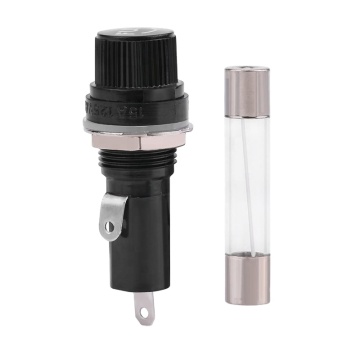Στεγασία ασφαλειών τοποθέτησης πάνελ με 6x30mm μαύρο ηλεκτρικό σωλήνα ασφαλειών για επιφανειακή τοποθέτηση - H3-13 για ηλεκτρικό εξοπλισμό και ηχεία