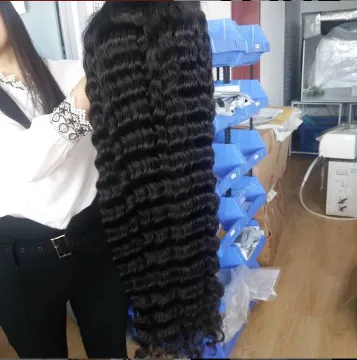 Hair dye long  Virgin Hair Wig 150%  Natural Peruvian  Deep Wave Human Hair Full Cuticle Aligned Peruvian Lace Front Wig