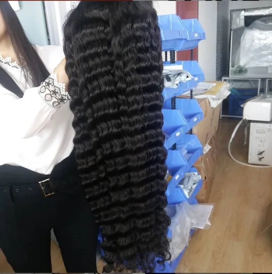 Hair dye long  Virgin Hair Wig 150%  Natural Peruvian  Deep Wave Human Hair Full Cuticle Aligned Peruvian Lace Front Wig