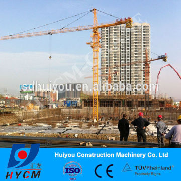 HYCM 4t tower crane QTZ50 / 5008 boom 50m topkit tower رافعة ثابتة
