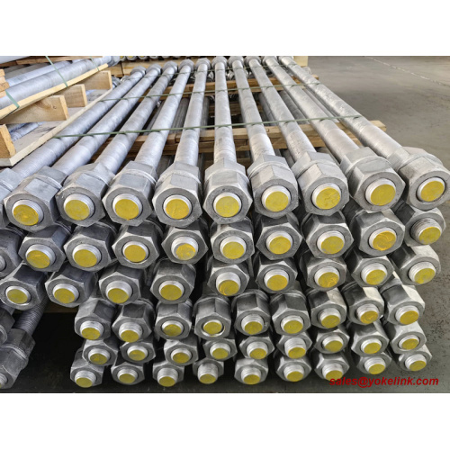 HDG ASTM F1554 GR55 Rod Anchor dengan Kacang