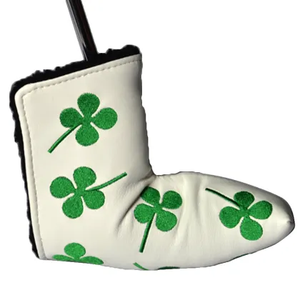1PCS Shamrock Clover Headcover Golf Putter Head Cover Blade Shamrock Club Heads Clover Headcover Club-Making Products
