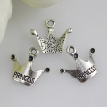 200 Pieces Wholesale Bulk Lots Tibeta Plated Crown Pendants Charms For Jewelry Making