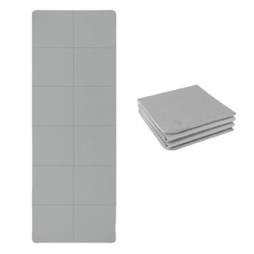 Customizable Large Folding Travel Yoga Mat with Non-Slip Double-Sided TPE Material, Available in 6mm and 8mm Thickness for Women and Kids