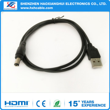 USB to 5.5 mm*2.1 mm 5 Volt DC Barrel Jack Power Cable