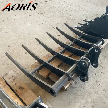Hot Selling Mini Excavator Attachments: Root Rake and Grass Rake for 0.8-1.2 Ton Excavators