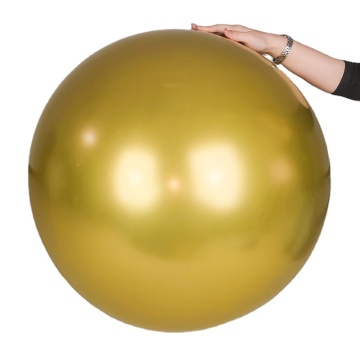 Large Giant Chrome Balloons: 36-inch Metallic Inflatable Helium Round Latex Balloons - Pack of 30g