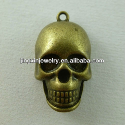 Wholesale Antique Mask Brass Skull Metal Crafts 3D Charms