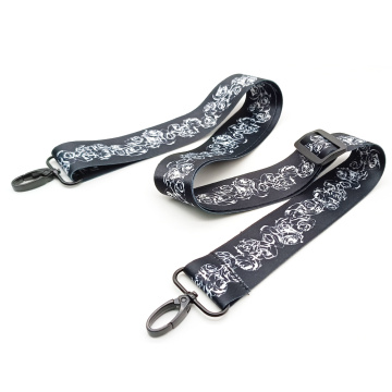 Custom Printing Black Buckle Safety Hook Lanyard