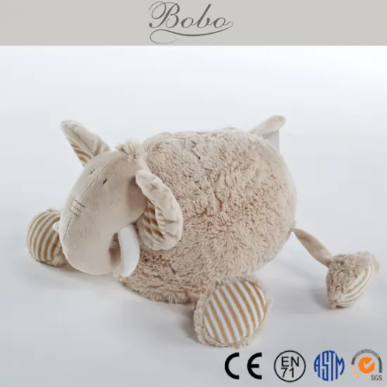 New Design 31cm Brown Elephant Toy Plush Stuffed Toy for Babies