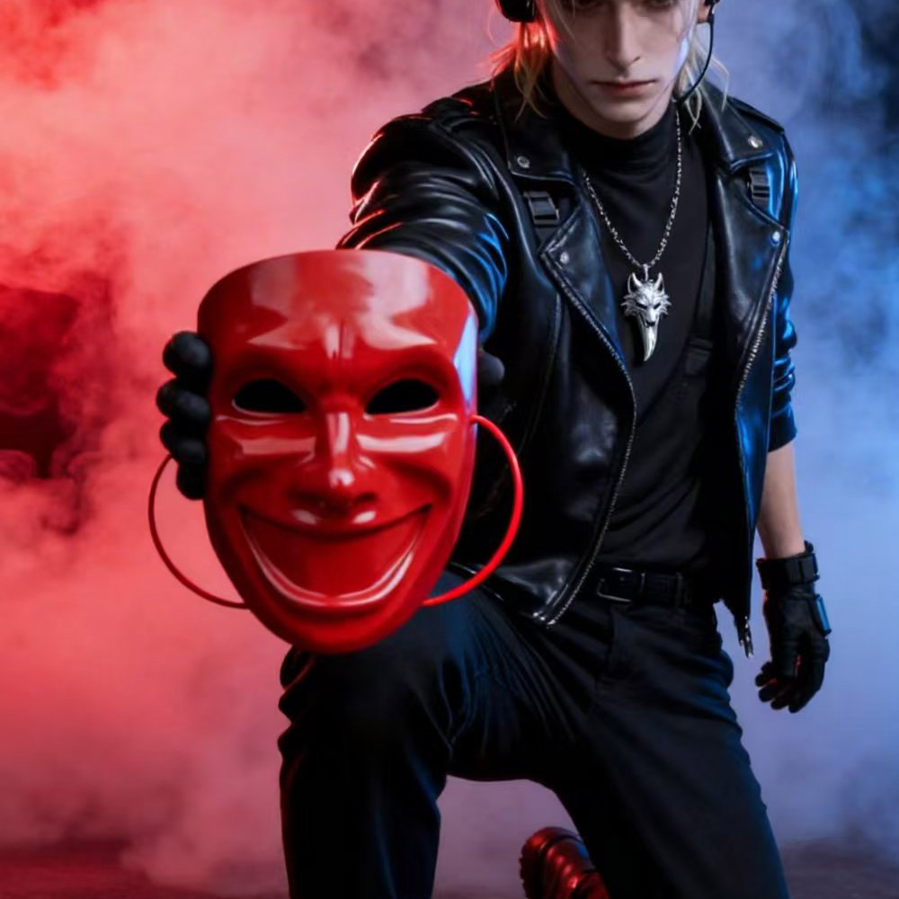 Gothic Red Sad Happy Swap Mask