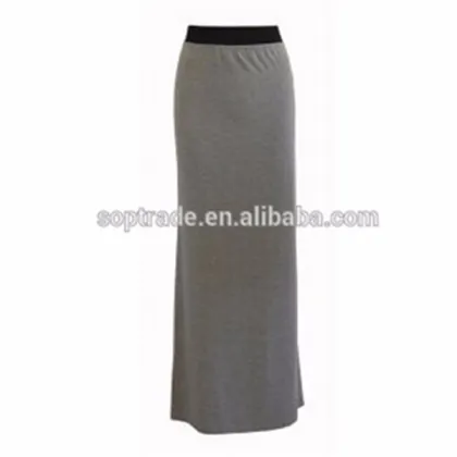 Latest long skirt design women elegant long pencil skirt