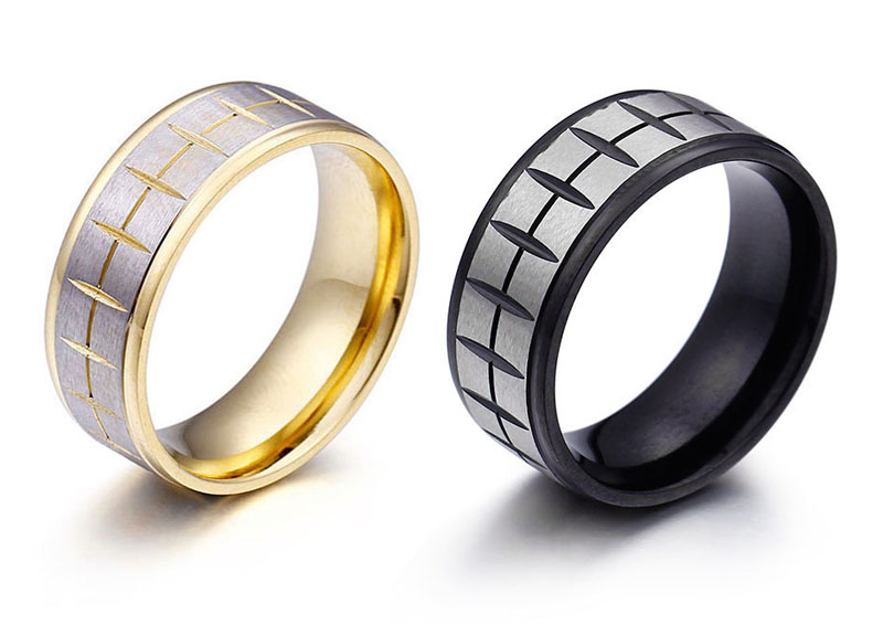 stainless steel mens rings