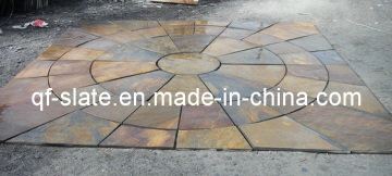 Natural Rusty Slate Mosaic Pattern for Lobby/Outside (MP-QF03)