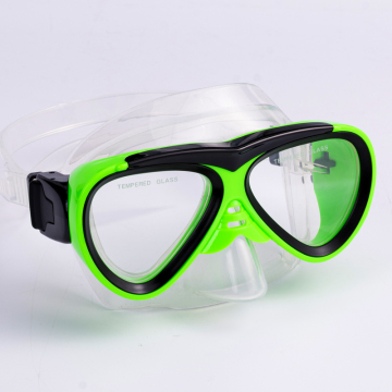 Máscara de buceo de snorkel para niños asequibles con lente de vidrio templado y falda de silicona