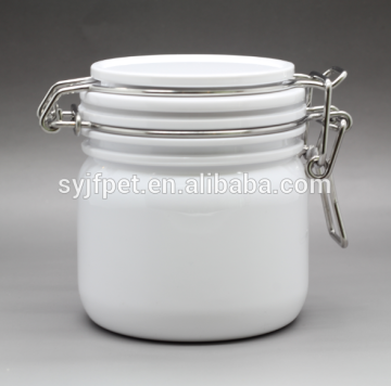 PET round 500ml,g seal mask cream jar with lock