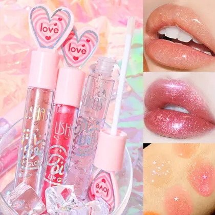 6 Colours Liquid Lip Glaze - Love Mirror Hydration Lipstick Lip Nectar Doe Lip Oil Glossy Shine