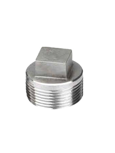 Stainless steel male threaded square head plug