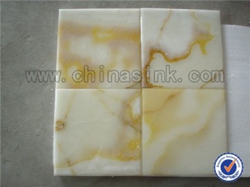 White onyx cut to size wall tile in stock on sale