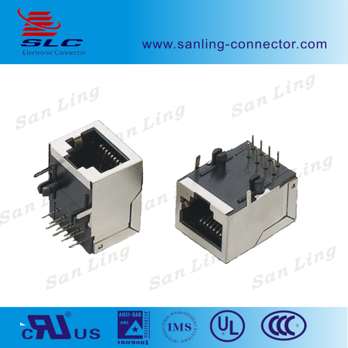 good quality 8p8c 180 degree caat5 RJ45 Jack female connector