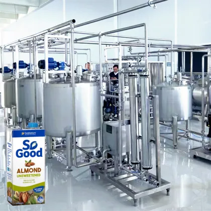 High Efficiency Industrial Soy Milk and Almond Milk Production Line