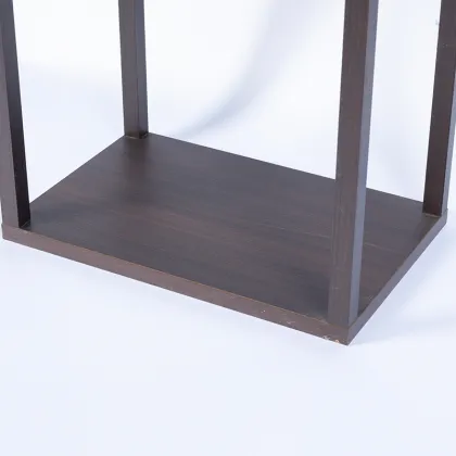 Four Layer Large Floor Lamp Wooden Frame