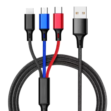 Super Fast Charging 120W Three in One Data Cable