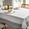 Faux Linen Wrinkle Resistant Tablecloth for Rectangle Tables