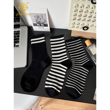버전 캐시미어 두꺼운 스트라이프 하이 튜브 양말 더미 양말