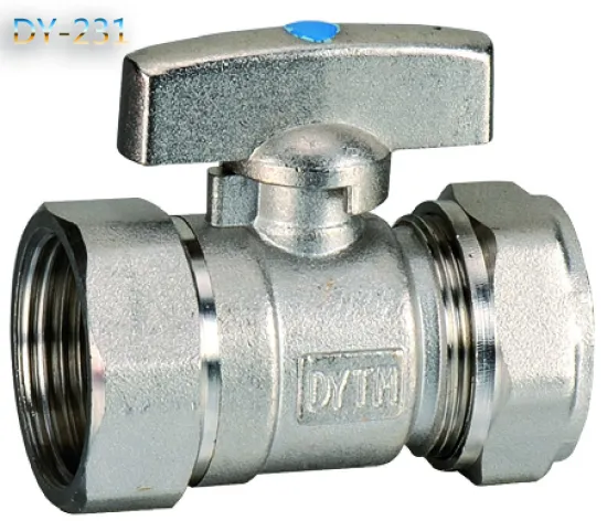 Female Compression Butterfly Handle Brass Ball Valve