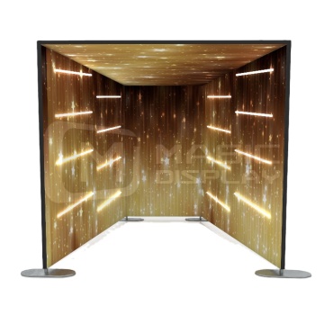 Modern Design Aluminum Tension Fabric Portable Backdrops for Tradeshow Exhibitions, Photo Booth Enclosures - 360° Solution