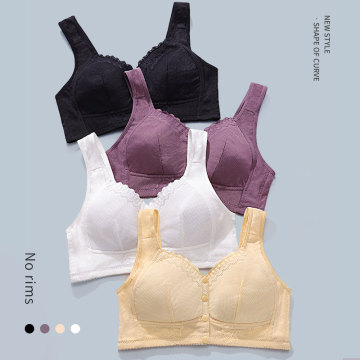 Wireless Maternity Bra with Lace and Seamless Nursing Features for Plus Sizes