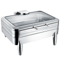 Heatable stainless steel chafing dish