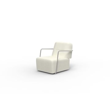 Modern White Lamb Wool Fabric Relax Leisure Chair Living Room Single Sofa Chair