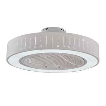 Dimmable Modernist Acrylic Ceiling Fan Light - 21.5 inch LED Flush Mount for Bedrooms