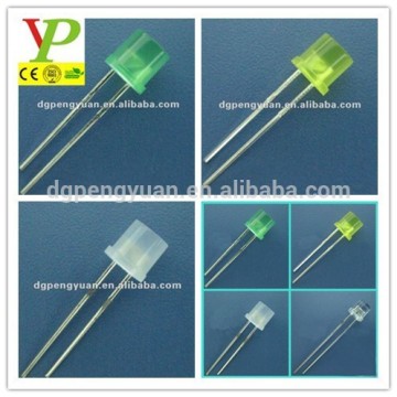high quality low price 5mm 3mm colored diffused flat top led diode